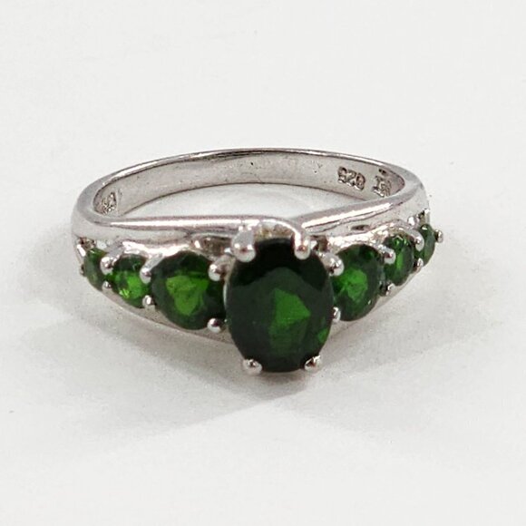 Jewelry - Russian Chrome Diopside 925‎ Sterling Silver Ring